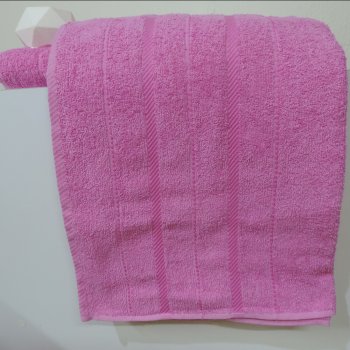 Banyo Havlusu 90x140 Pamuk Çizgili Pembe
